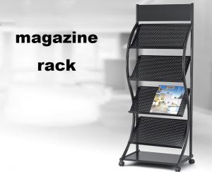 Wholesale Brochure Magazine Display Shelf , Portable Brochure Display Stands With Logo Design from china suppliers