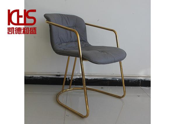 Curved Backrest Fabric Dining Room Chairs 300 Pound Weight Capacity Dining