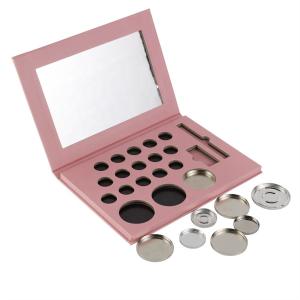 Wholesale Wholesale customized Empty Eye Shadow Palette 18 colors pink eyeshadow palette from china suppliers