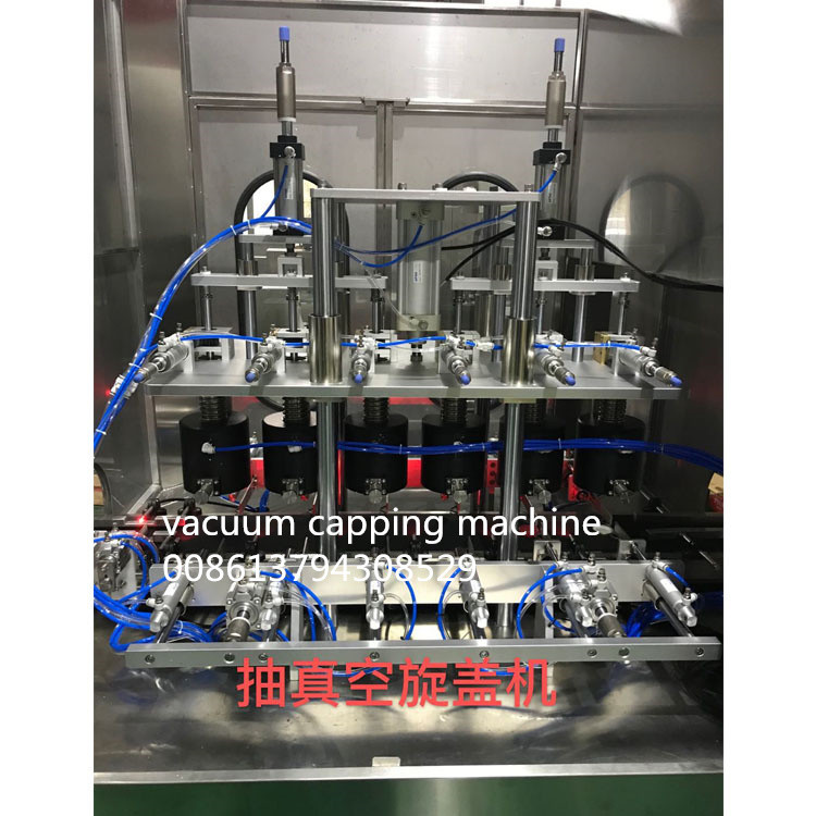 2 / 4 / 6 Heads Automatic Vacuum Capping Machine For Food Sauce Jars Glass Containers