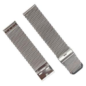Wholesale Polished 22mm Mesh Watch Band , ROHS SS Metallic Watch Straps from china suppliers