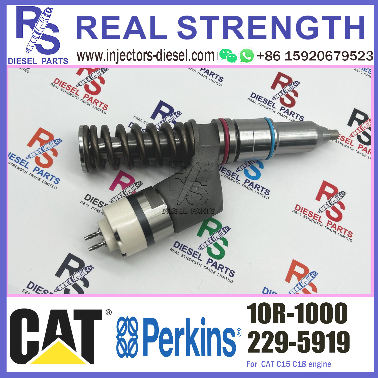 Caterpillar C15 Fuel Injectors 229-5915 2295915 10R-1000 10R1000