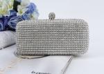 Gorgeous Acrylic Diamond Silver Mesh Evening Bags For Dinner Party