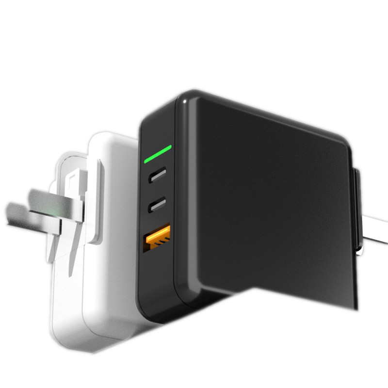 RoHS Changeable Plug 61W GAN Laptop Charger