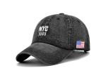 Black Soft Denim Baseball Cap 3D Embroidery Logo Not Faded Not Deformation