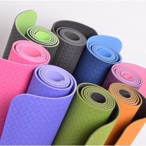 Wholesale 183cm TPE Yoga Workout Mats Suede Printed Eco Friendly 10mm Gym Mat Pilates from china suppliers