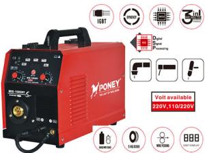 Wholesale MIG-140SNY Synergic Stick Mig Welder 5kg Wire 3 In 1 Inverter Welding Machine from china suppliers