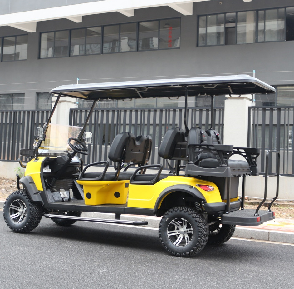 Standard New Designed 6 Seater Golf Cart Sightseeing Vehicle For Scenic Spots