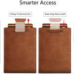 Custom 9 Slots RFID Blocking Carbon Fiber Leather Money Slip Wallet Fashionable
