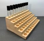 Bottle Wood Display Wooden Essential Oil Holder Roll On Multi Level Wood Display