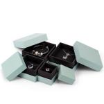 Custom Jewelry Gift Boxes Packaging Portable Gold Stamping Paper Jewelry Boxes