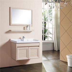 Wholesale Wooden Grain Bathroom Sinks And Vanities Fire Proof Anti Corrode With 780mm Shelf from china suppliers