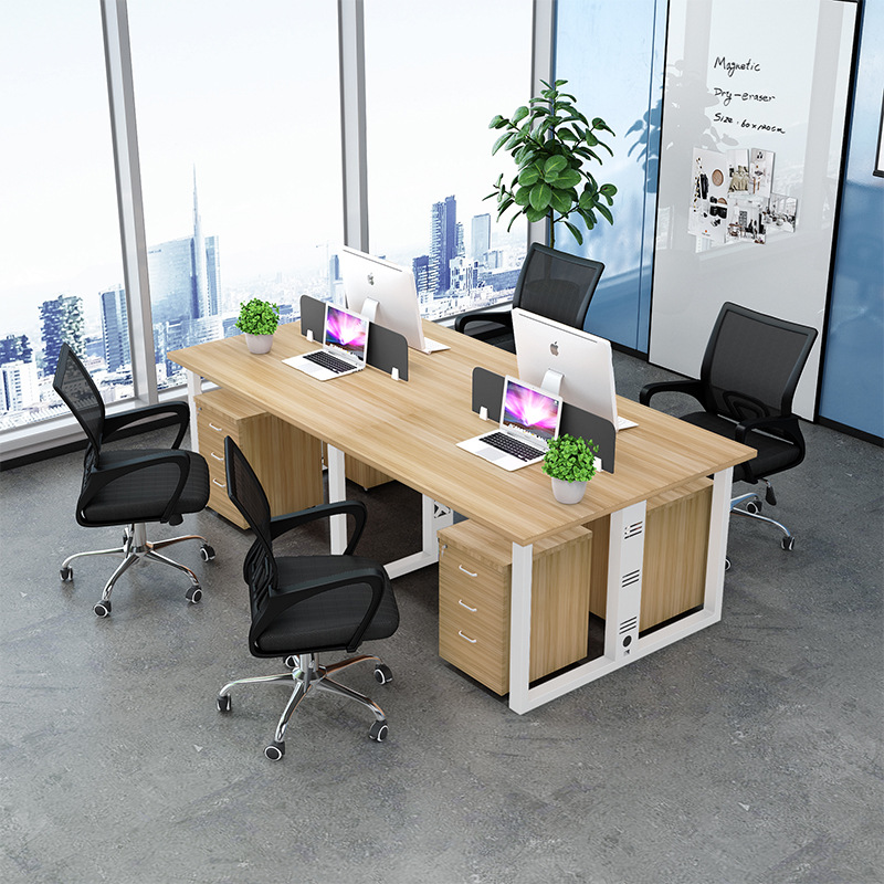Metal Legs Modern Multi-Person Desk Set for Customer Required Office Organization