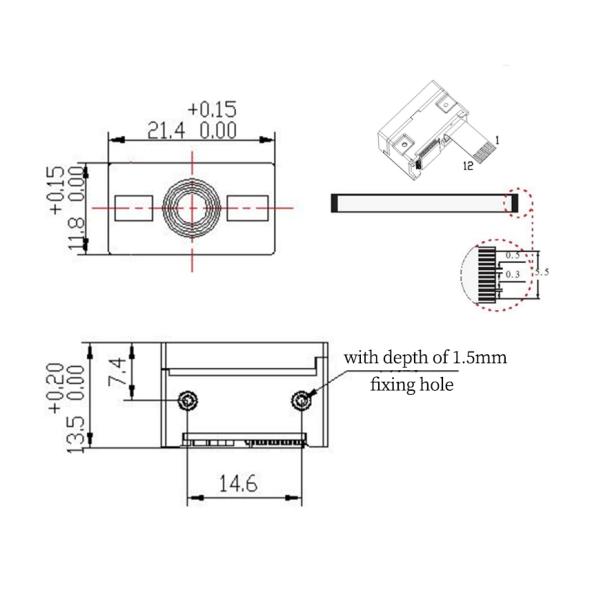 UART 1D 2D Barcode Scan Engine Customized Raspberry Pi Barcode Scanner Module