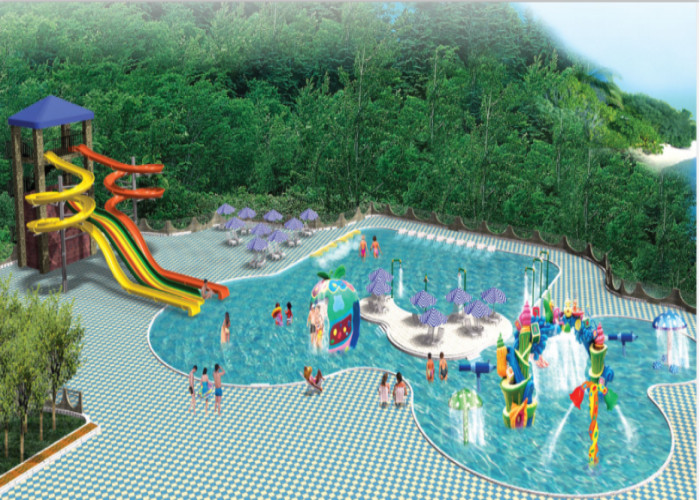 Galvanized Pipe Kids Water Playground Interactive Children'S Splash Park