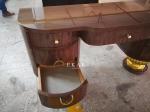 Classical Style Bedroom Furniture Gold Foiled Solid Wood Dressing Table Table