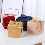 Square Velvet Jewelry Gift Box Xmas Packaging For Candles Cosmetic Perfume