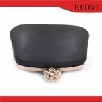 Bag part accessories gold metal flower lock purse plastic Box metal frame