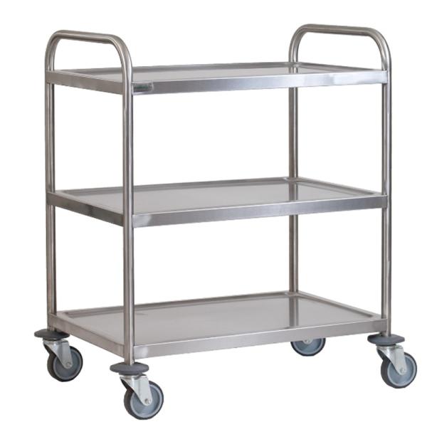 Double Line Tray Rack Trolley Stainless Steel Bakery Trolley