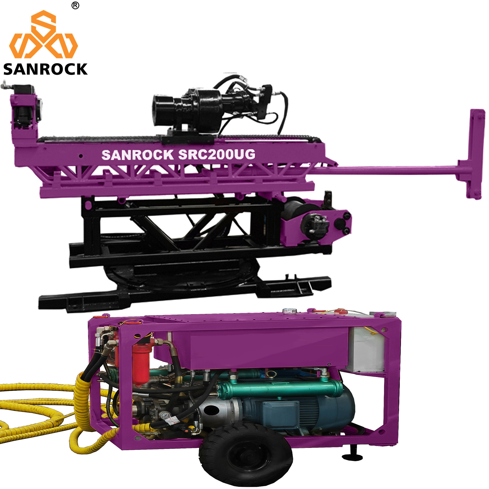 Rotary Core Drilling Rig Geological Exploration Hydraulic Tunnel Drilling Rig