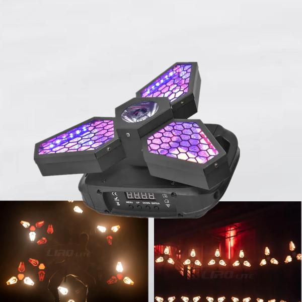 3* 60W RGB Infinitely Rotating Strobe Triangle Pixel Retro Effect Light