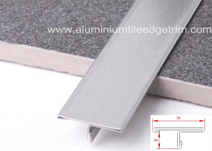 T shaped stainless steel tile edging trim