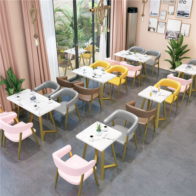 Metal Restaurant Dining Table And Chairs For 4 Indoor Events Furniture 51x42x78cm