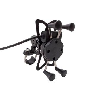 Wholesale Usb Charger Motorcycle Mobile Stand , 360degree 0.5KG Cell Phone Handlebar Mount from china suppliers