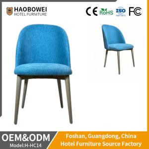 Wholesale Indoor Blue Upholstered Hotel Dining Chair Wood Fabric Accent Home Furniture from china suppliers