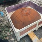 600mm Corten Steel Square Patio Fire Pit Outdoor Propane Fire Pit 6mm thick