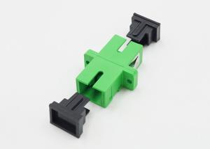 China Green Plastic SC APC Fiber Adapter 1550nm Single Mode Fiber Adapter on sale
