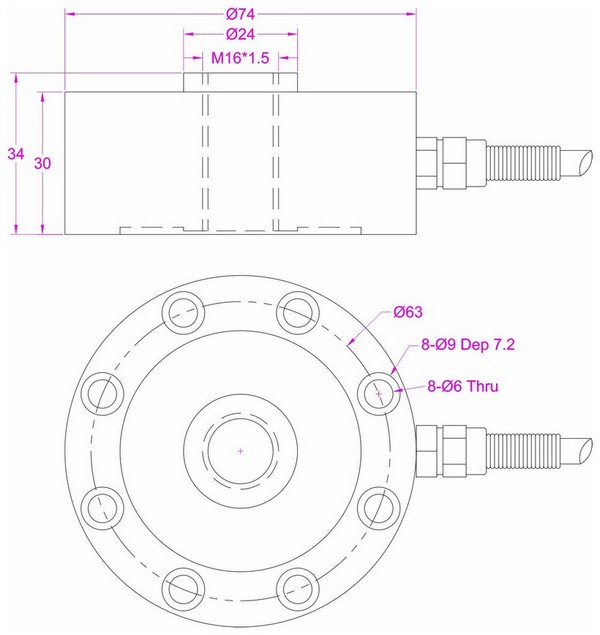 compression force sensor 5Kn