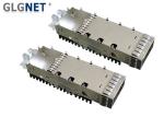 Optical Transceiver QSFP28 Cage Single Port Copper Alloy Material Press Fit