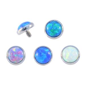 Wholesale Opal Dermal Top G23 Titanium Piercing Jewelry 3mm 4mm For Wedding from china suppliers