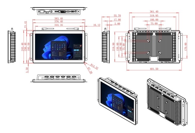 15.6-Inch Windows Touch Screen for Retail Kiosks and Smart Manufacturing