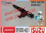 Diesel Common Rail Fuel Injector 095000-6651 8-98030550-1 For ISUZU GIGA 6WF1