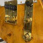 Custom Tele Electric Guitar Burl Maple Top Basswood Body Maple Fingerboard