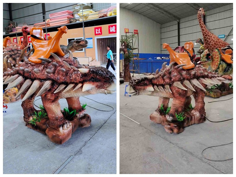 1 Year Warranty Electric Ride On Dinosaur Customized Size For Amusement Park