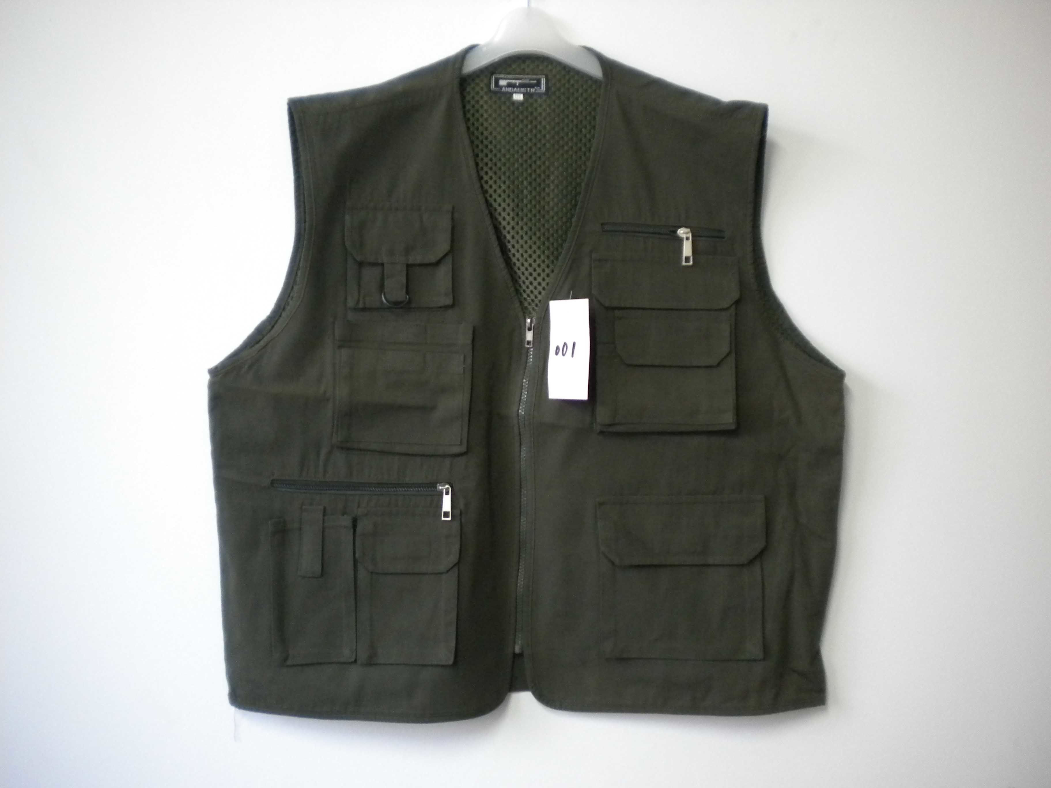 vest, mens vest in T/C 65/35 fabric, fishing vest, casual vest