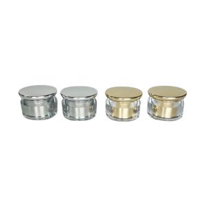 Wholesale Silver / Golden Cosmetic Cream Jar , Empty Acrylic Round Cream Jar from china suppliers