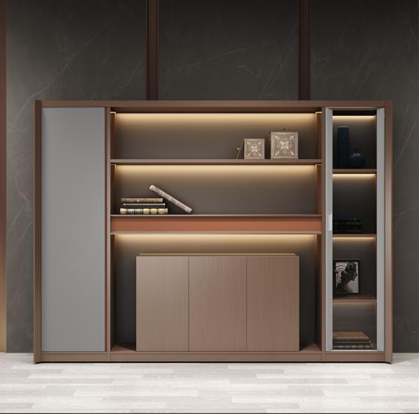 Ceo Office Room Decorations Storage Bookcase Wooden Modern Mdf Bookshelft