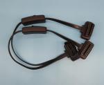 OBD2 OBDII Right Angle Male 24V to Dual Female Flat Y Cable with Switches