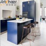 Marble Custom Kitchen Islands Center Bar Cabinet with Stone Top and Durable Door