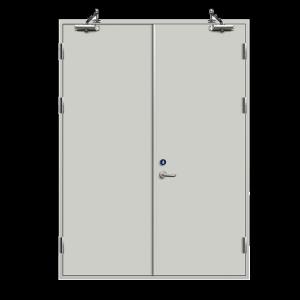 Wholesale Customized Sizes 40/45/55 mm Galvanized Steel Fire Rated Emergency Exit Metal Doors from china suppliers