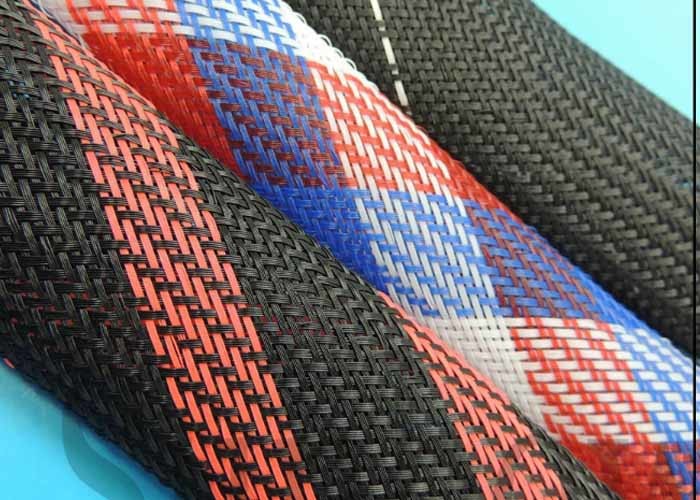 Flexible Expandable Electrical Braided Sleeving Wear Resistant For Cable Management
