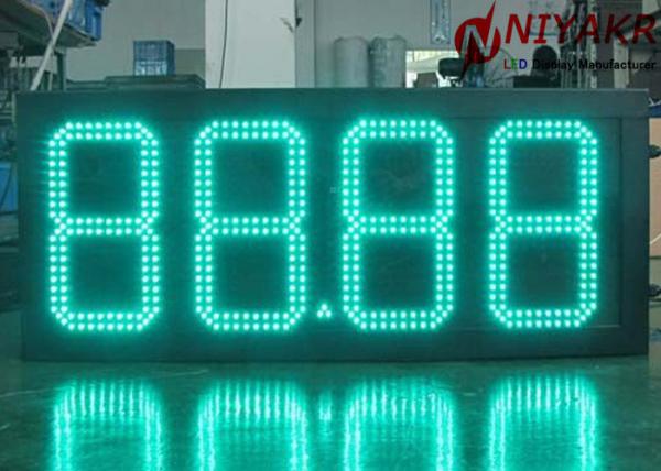 High Brightness 16 Inch LED Gas Price Signs With Steel / Aluminum Casing