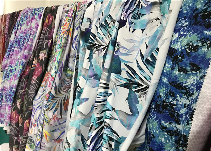 Eco Friendly 200gsm Yoga Wear Fabric Floral Design Baseball Wear Gym Suit