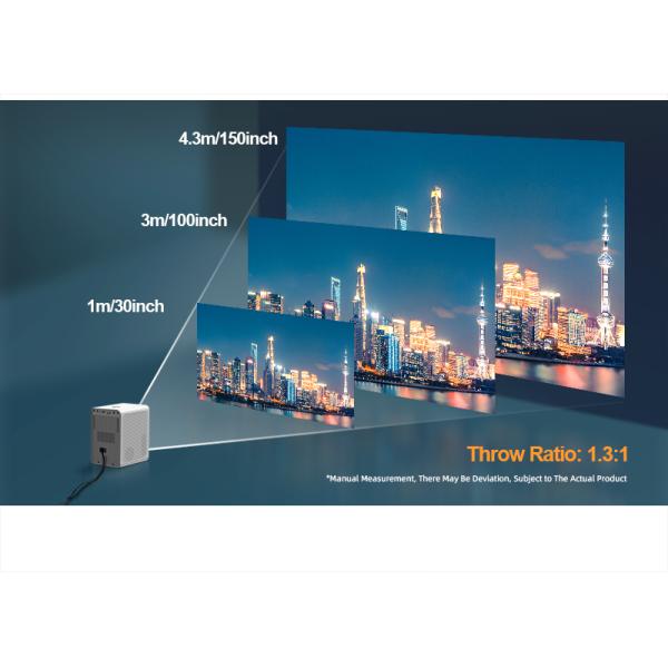 F1 White Netflix Licensed Projector Mini 1080P Auto Focus Projector