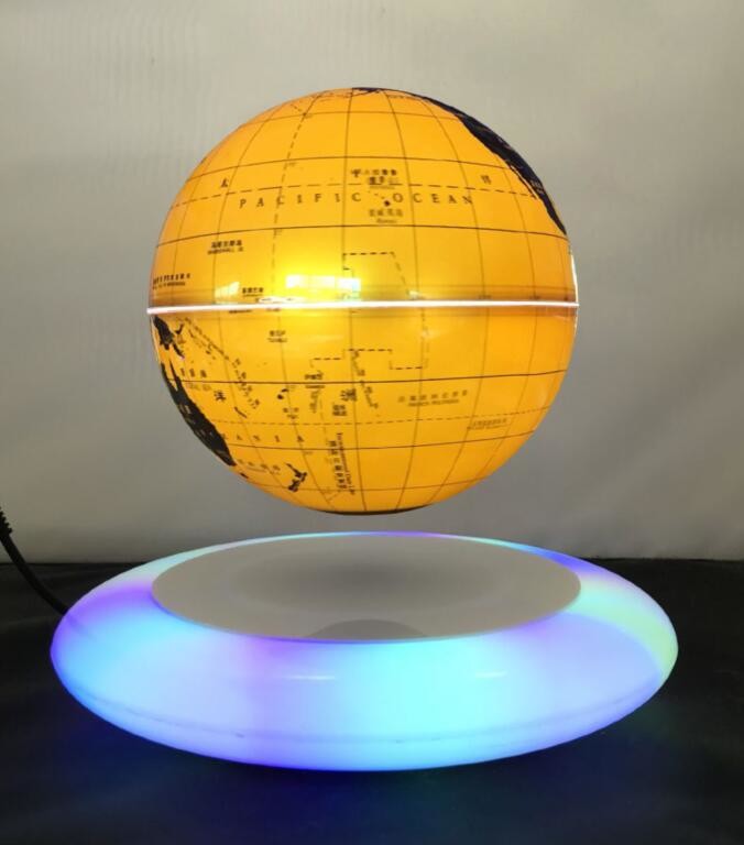 new hotsale led light maglev floating levitate bottom rotating globe 6inch