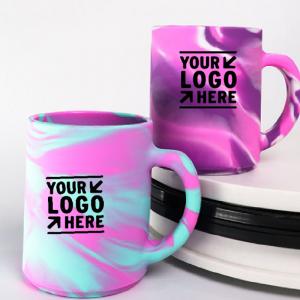 Wholesale 13 OZ Silicone Pint Cup Logo Imprinted Colorful Beer Mug With Handle Travel Tumbler Shatter ProofBest Promotional Gifts from china suppliers